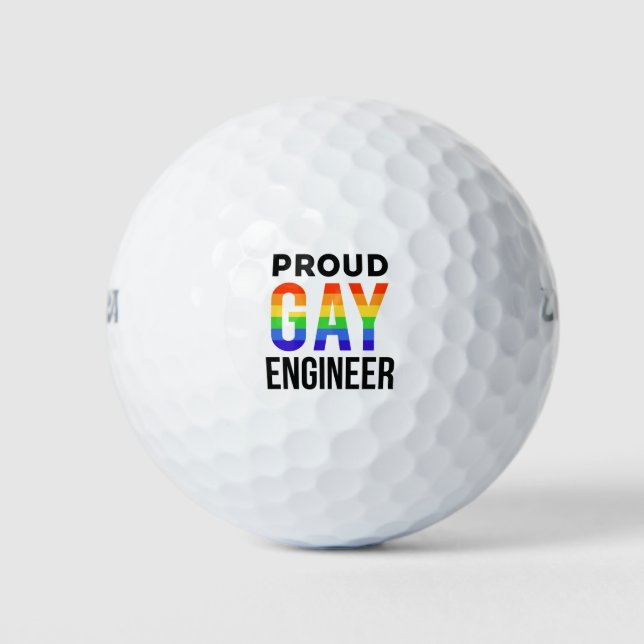 Balles De Golf Fière Gay Ingénieur Fierté Mois Ingénierie Grad (Devant)
