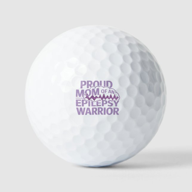 Balles De Golf Fière maman d'un guerrier épileptique Montrez votr (Recto)