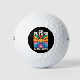 Balles De Golf Fierté Arc-en-ciel L'avenir est inclusif LGBTQ