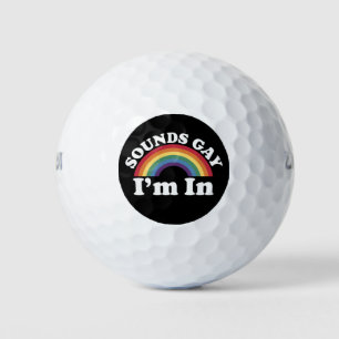 Balles De Golf Fierté gay LGBT Sons arc-en-ciel gay j'y suis