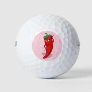 Balles De Golf Fiesta Avec Pepper Rouge Hot Diva Pastel Rose