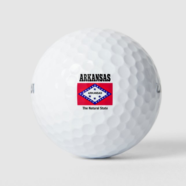 Balles De Golf Flag de l'Arkansas (Devant)