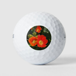 Balles De Golf Fleur de Cactus Sud-Ouest Photo Rouge brillant Flo