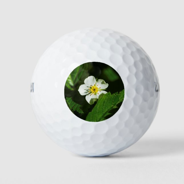 Balles De Golf Fleur de fraises sauvages (Devant)