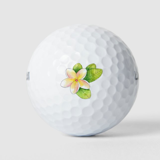 Balles De Golf Fleur Plumeria (Devant)