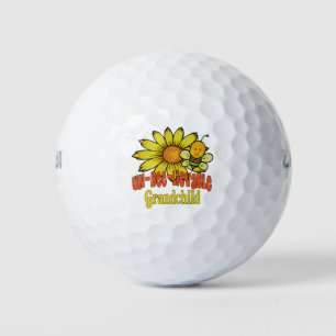 Balles De Golf Fleurs de soleil et abeilles de grand-enfant incro