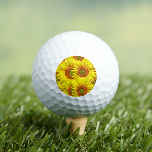 Balles De Golf Fleurs de soleil Rustique Floral été Mariage Jaune (T-shirt Insitu)