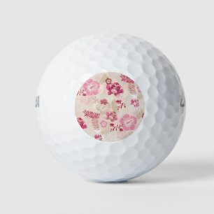 Balles De Golf Fleurs modernes roses mignonnes motif Haut basket