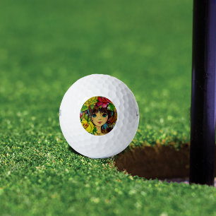 Balles De Golf Fleurs vintages Bouquet Casquette