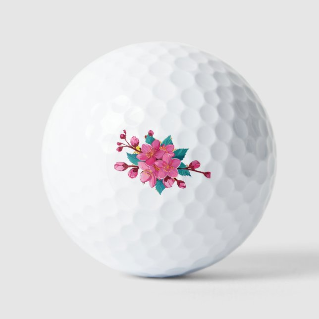 Balles De Golf Floraison de Sakura (Recto)