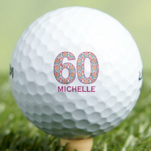 Balles De Golf Floral 60e anniversaire CoWoker cadeau - Elegant 6