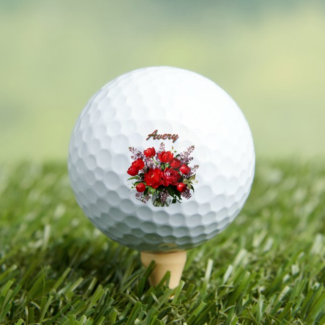 Balles de Golf Florales avec Nom/Initiales (T-shirt Insitu)