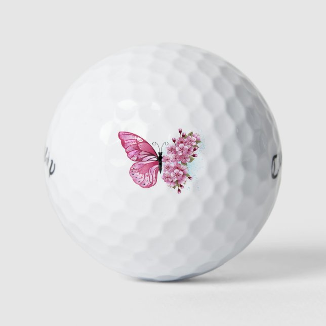 Balles De Golf Flower Butterfly (Devant)