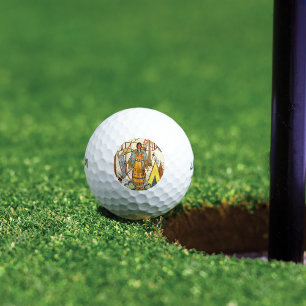 Balles De Golf Forêt du village de femmes amérindiennes vintages