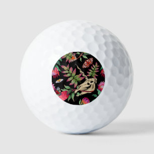 Balles De Golf Forêt magique Unicorn Motif foncé.