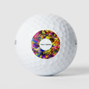 Balles De Golf Formes de fondu design abstrait coloré