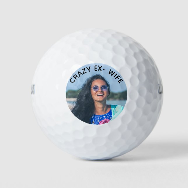 Balles De Golf Fou Ex-Femme Drôle Photo Balls De Golf (Devant)