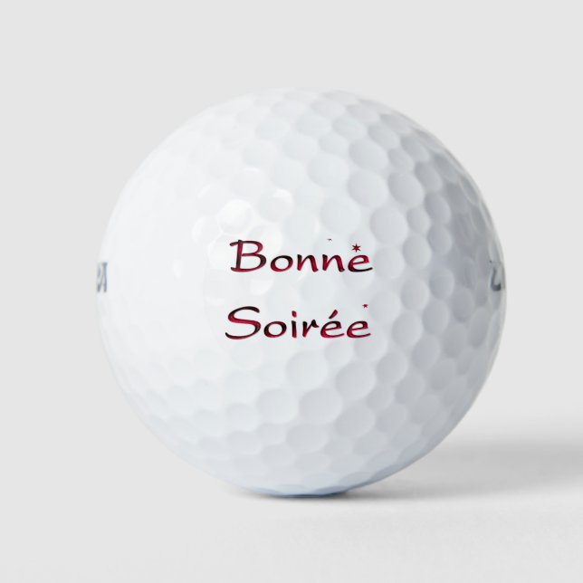 Balles De Golf Français : Ballons de golf Bonne Soiree (Devant)