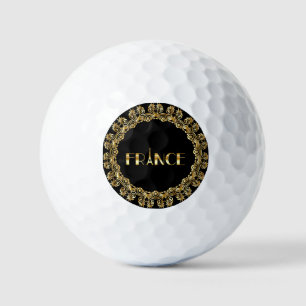 Balles De Golf France, Tour Eiffel, Elégant Design Or,