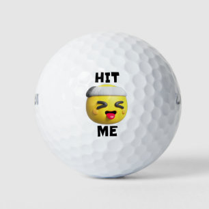 Balles De Golf Frappe-moi - drôle moqueuse émoticône, agaçante et