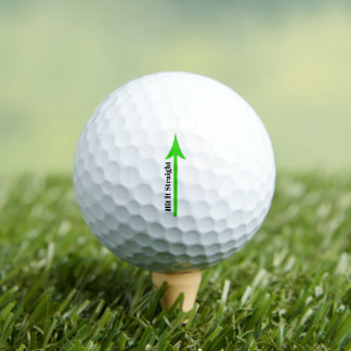 Balles De Golf Frappez-le droit Flèche verte
