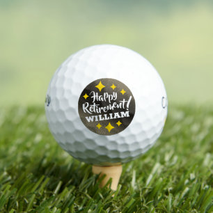 Balles De Golf Fun Gold Glitter Stars Retirement New Adventures