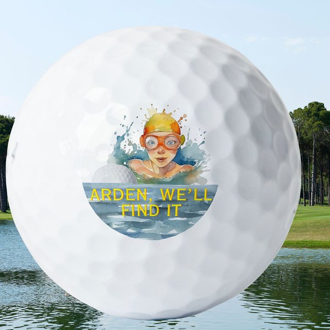 Balles De Golf Fun Help Water Golf Ball Prénom (Créateur téléchargé)