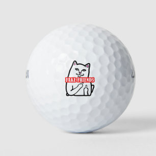 Balles De Golf Funky Chat Moyen Doigt Fake Friends