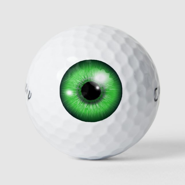 Balles De Golf Funky Déplaisant Green Iris Eyeball (Devant)