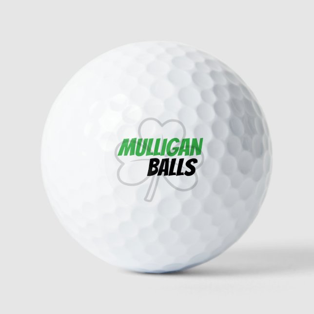 Balles De Golf Funky Mulligan Balls Green Irish Clover Golf Balls (Recto)
