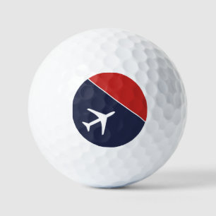 Balles De Golf Funky White Plane Avion Pilote