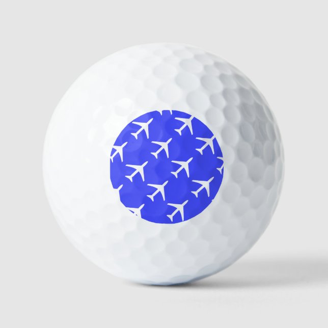 Balles De Golf Funky White Plane Avion Pilote (Recto)
