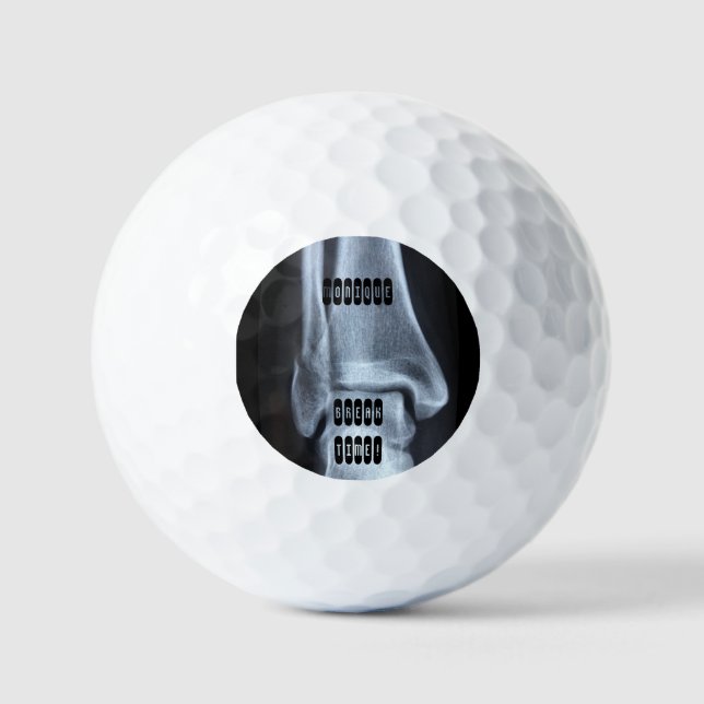 Balles De Golf Funny Broken Fibula Xray "Temps de pause" (Recto)
