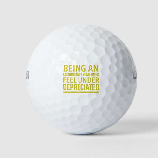 Balles De Golf Funny Comptable Pun (Devant)