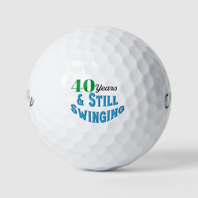 Balles De Golf Funny Golf Balls 40th Birthday (Devant)