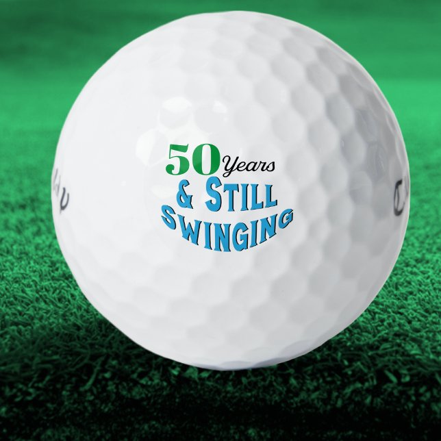 Balles De Golf Funny Golf Balls 50e anniversaire (Funny Golf Ball to celebrate a 50th birthday. )