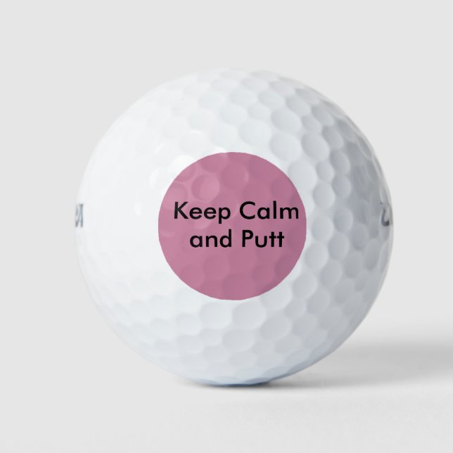 Balles De Golf Funny Golf Balls - Gardez le calme et Putt (Devant)