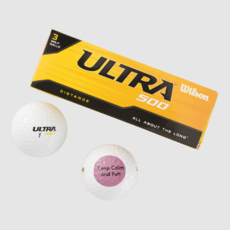 Balles De Golf Funny Golf Balls - Gardez le calme et Putt
