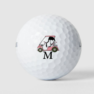 Balles De Golf Funny Golf Caddy Golfcart Flamant rose Personnalis