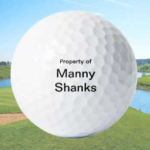 Balles De Golf Funny Golf Cadeau Blague Nom Manny Shanks