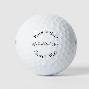 Balles De Golf Funny Golf Dit Noir Blanc Simple Minimaliste 