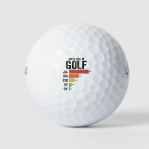 Balles De Golf Funny Golf Sport Pourquoi Je Perds À Golfing Game