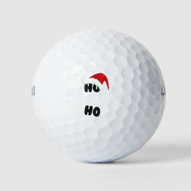 Balles De Golf Funny Ho Ho Ho cadeau de Noël (Devant)