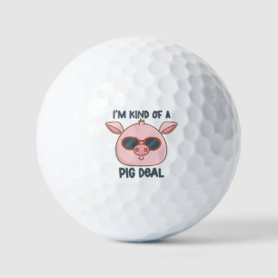 Balles De Golf Funny Pig Pun