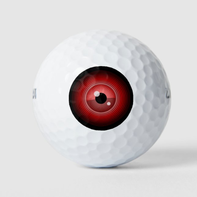 Balles De Golf Funny Red Black Evil Devil OEil Magique (Devant)