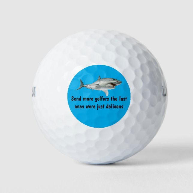 Balles De Golf Funny Shark Thème Novelty Golf Balls (Devant)