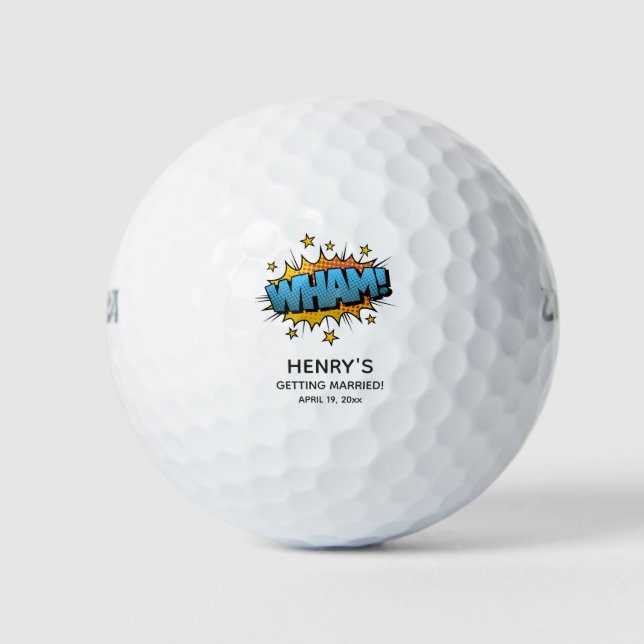 Balles De Golf Funny Wham Bachelor Party Mariage Faveur (Devant)