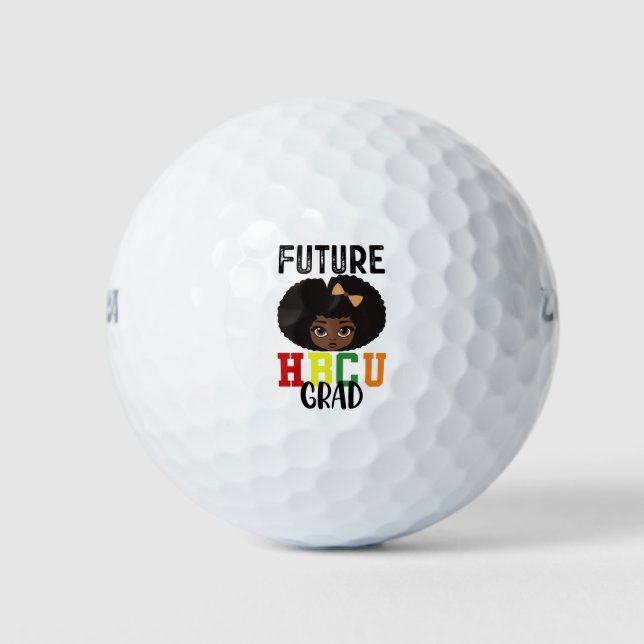 Balles De Golf Futur HBCU Grad Girl Graduation Black College (Devant)