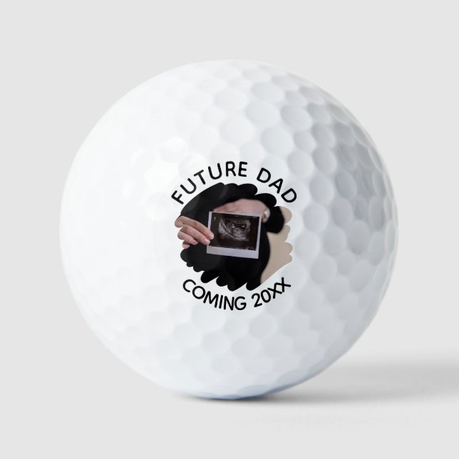 Balles De Golf Futur Papa 2023 Avec Photo Personnalisée (Recto)