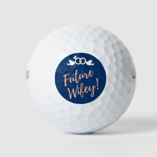Balles De Golf Future Wifey Love Birds en bleu profond